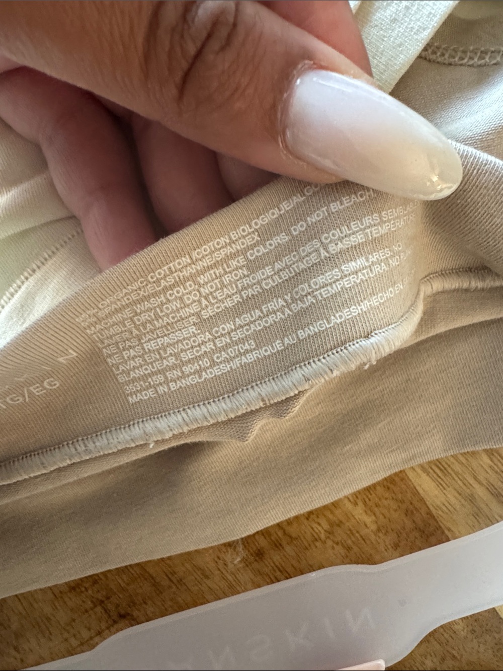 Danskin Organic Cotton Thong Set - light nudes pastels beige set of 5 NWT - Picture 6 of 6